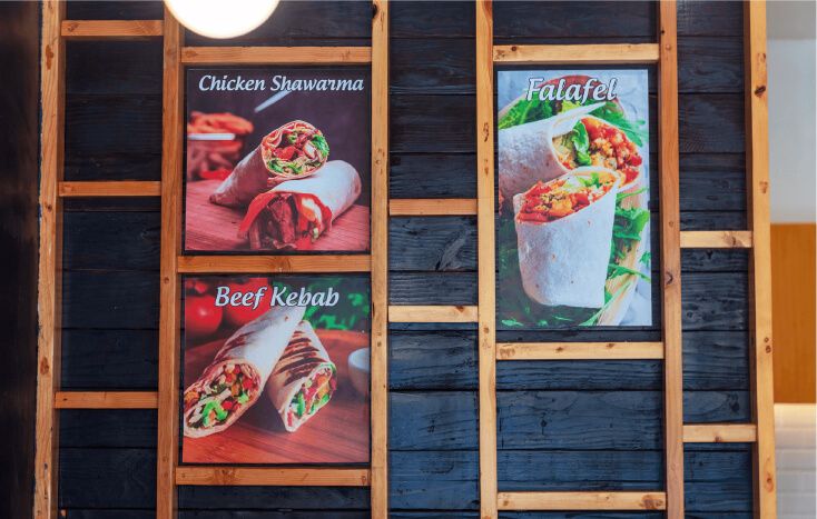 3 Bros Falafel dishes