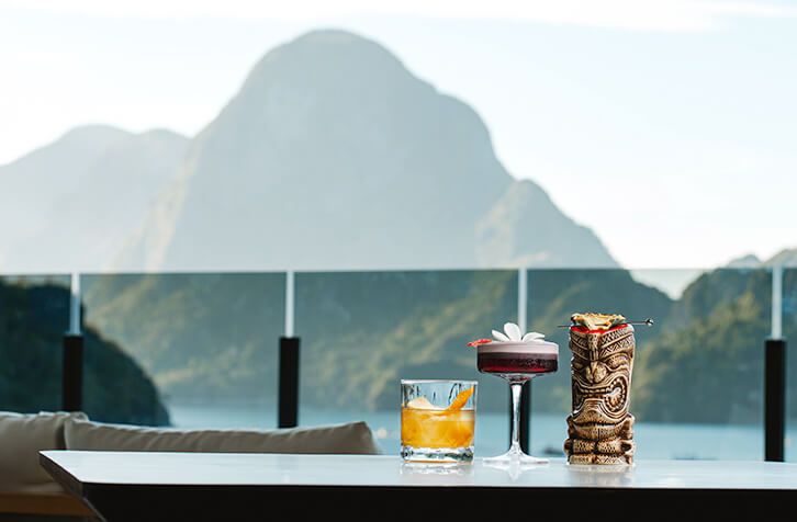 Piece of Sky cocktails at sunset