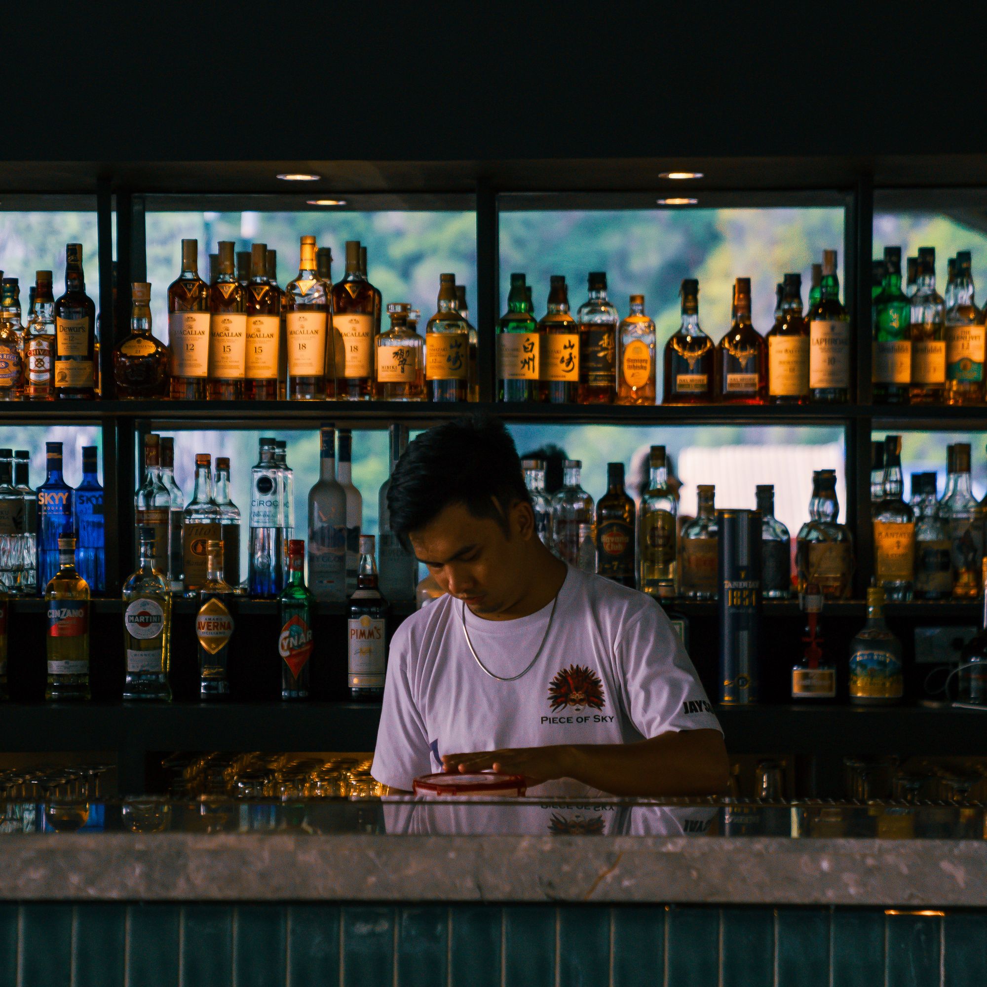 Piece of Sky bartender at work